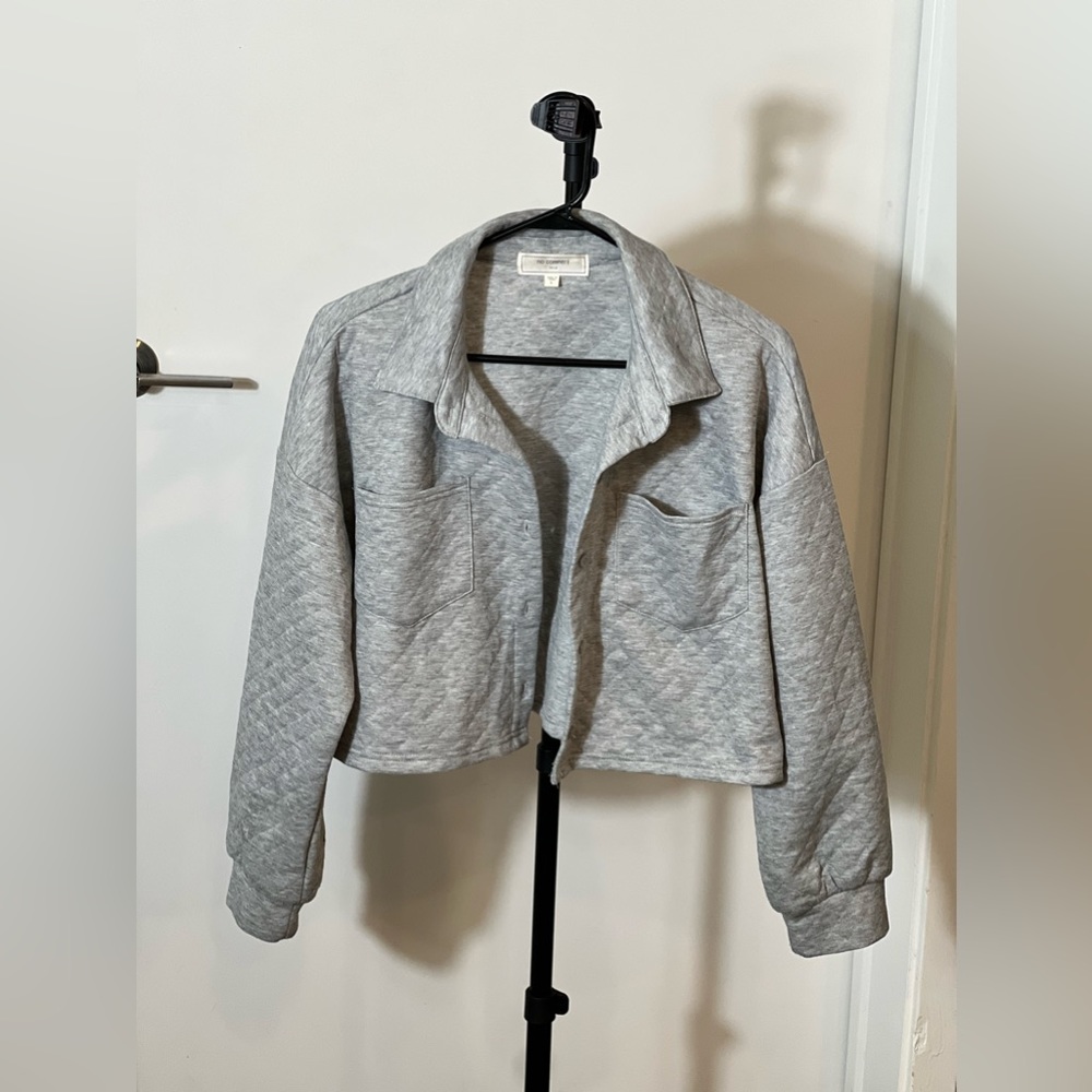 Grey Crop Over Coat